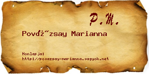 Povázsay Marianna névjegykártya
