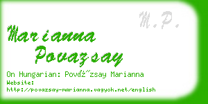 marianna povazsay business card